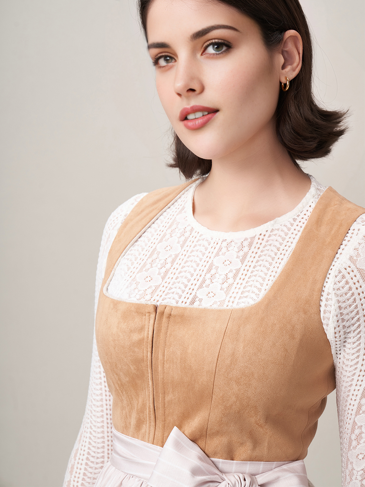 Länge Dirndl in Braun