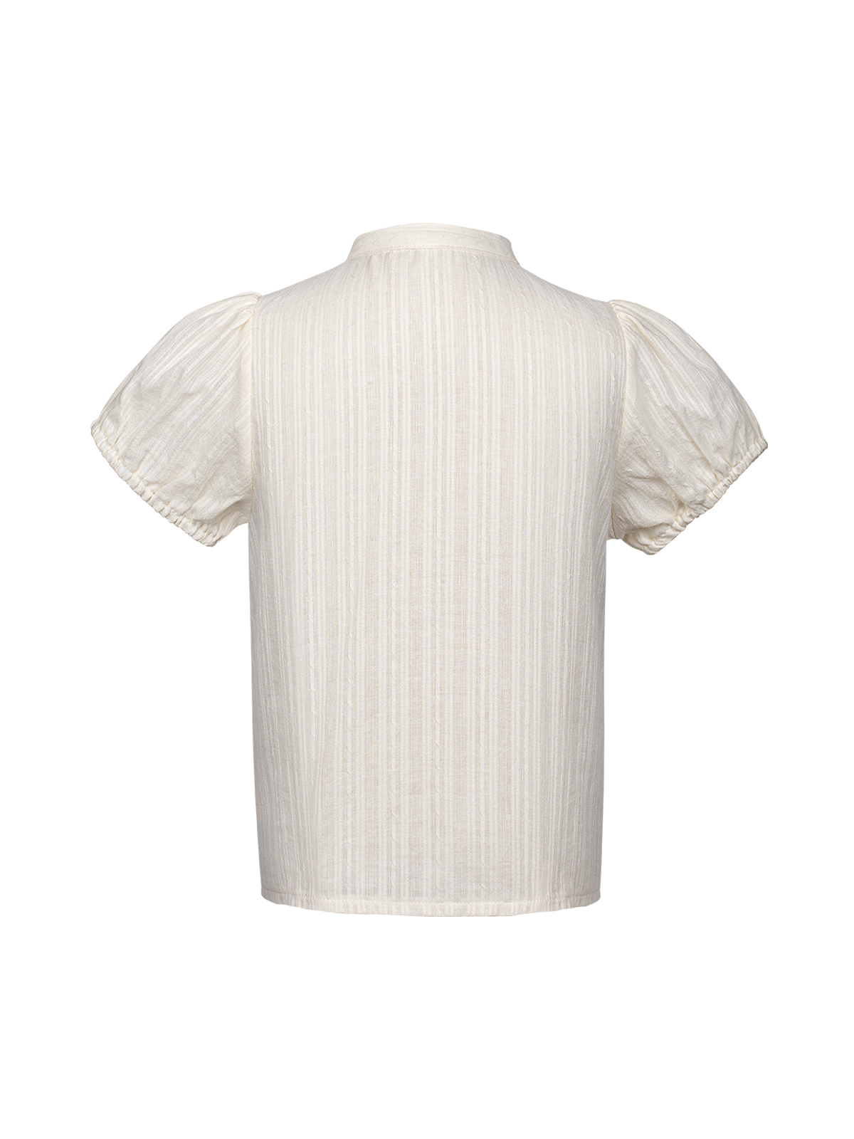 Dirndlbluse mit kurzen Ärmeln in Beige