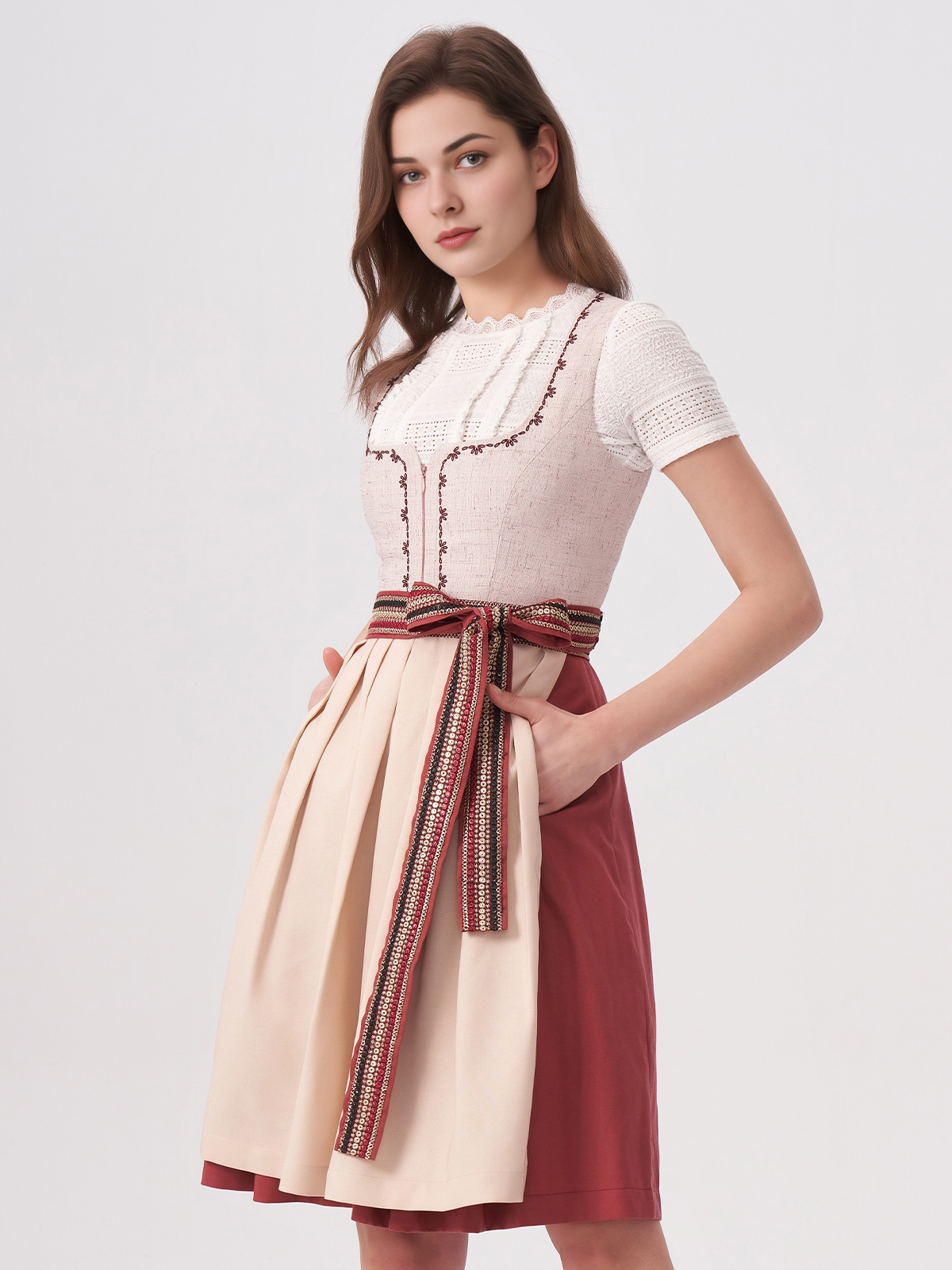 Dirndl Lila Schwarz