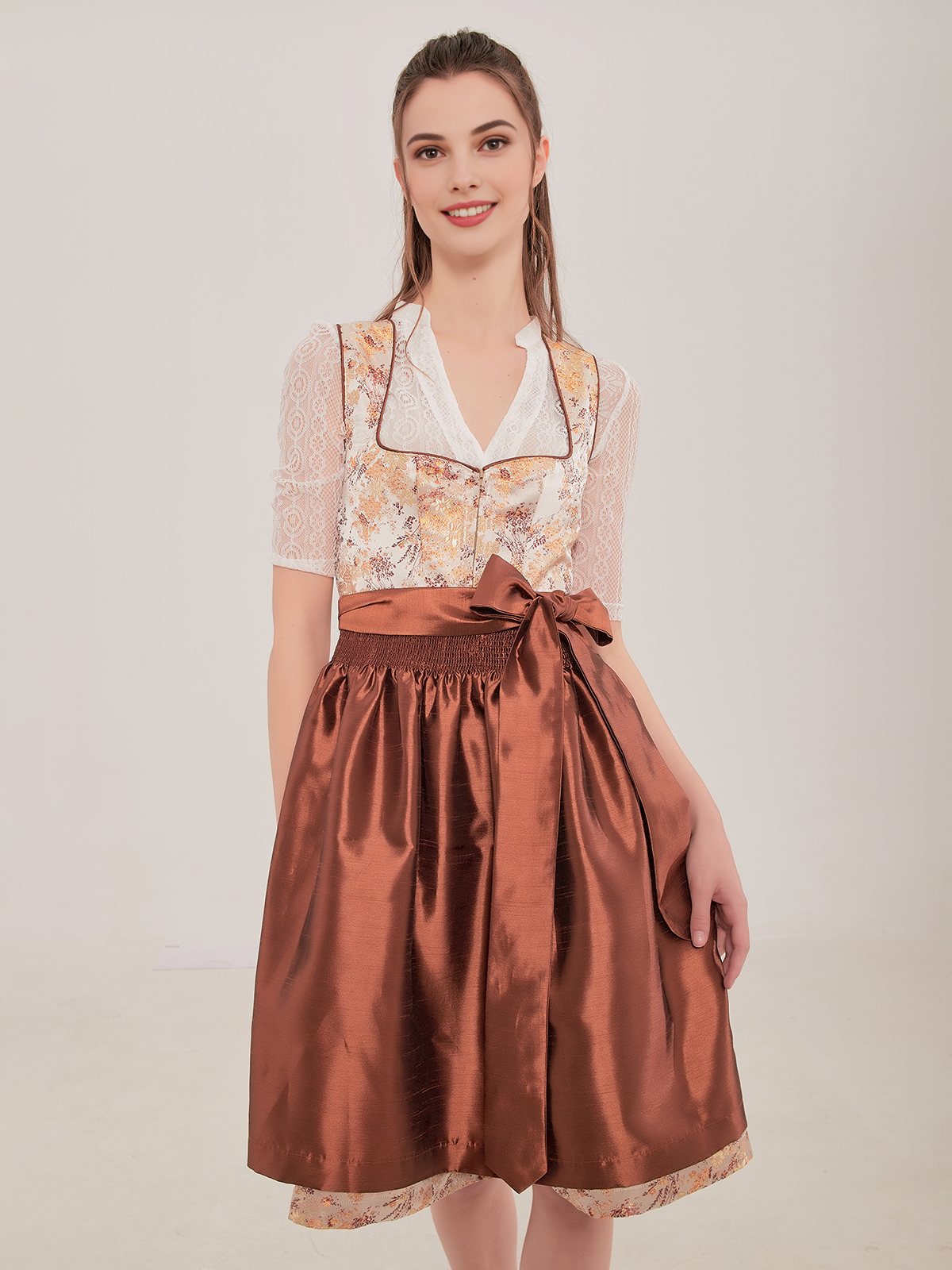 Dirndl mit Hakenverschluss in Gelb