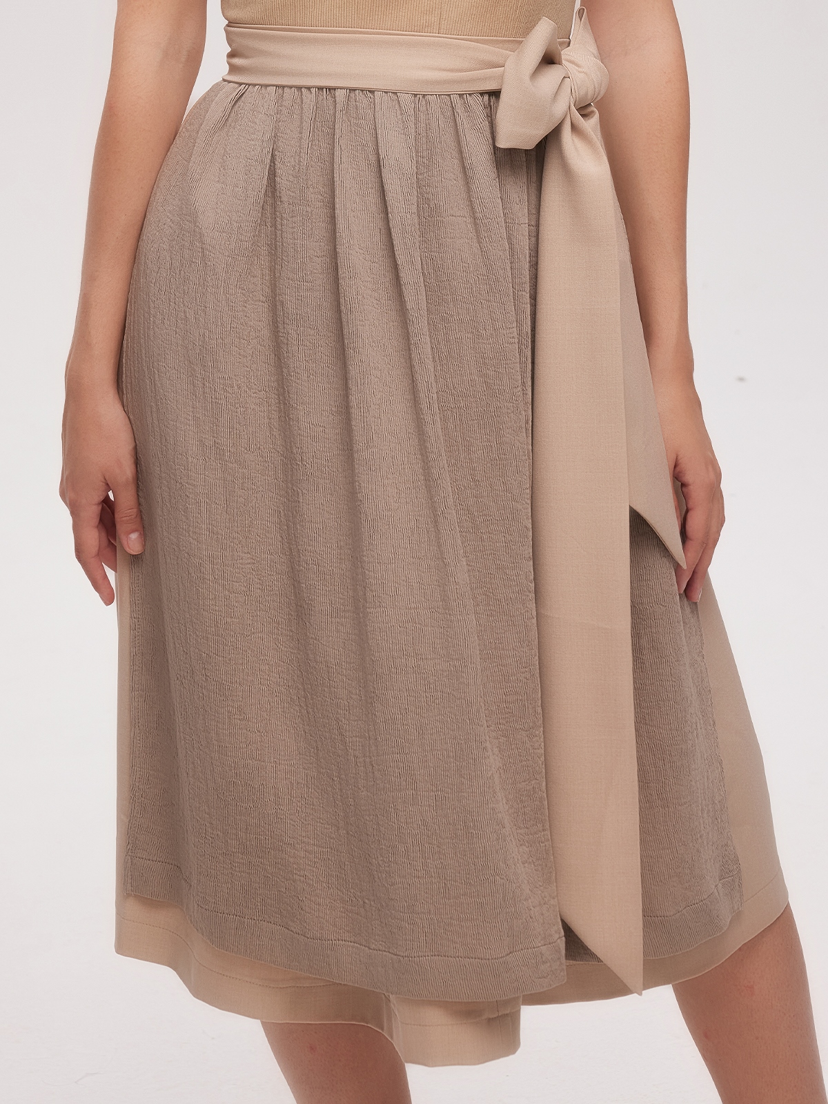 Dirndlbluse Halbarm in Braun