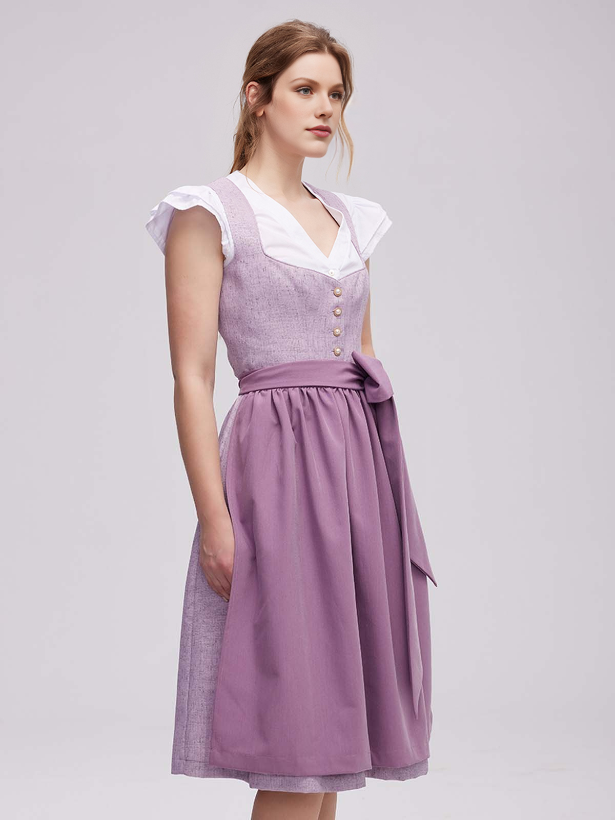 Modernes lila einfarbiges Dirndl
